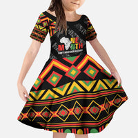 Black History Month Kid Short Sleeve Dress One Month Can't Hold Our History