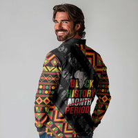 Black History Month Long Sleeve Polo Shirt One Month Can't Hold Our History