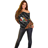 Black History Month Off Shoulder Sweater One Month Can't Hold Our History