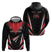 Custom Trinidad And Tobago Cricket Hoodie Go Red Force