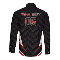 Custom Trinidad And Tobago Cricket Long Sleeve Button Shirt Go Red Force