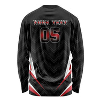 Custom Trinidad And Tobago Cricket Long Sleeve Shirt Go Red Force