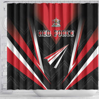 Trinidad And Tobago Cricket Shower Curtain Go Red Force