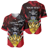 Personalized Antigua and Barbuda Baseball Jersey Coat Of Arms With Fallow Deer