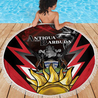Antigua and Barbuda Beach Blanket Coat Of Arms With Fallow Deer