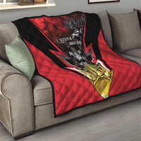 Antigua and Barbuda Quilt Coat Of Arms With Fallow Deer