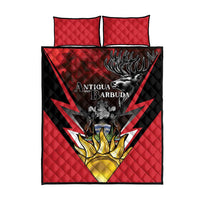 Antigua and Barbuda Quilt Bed Set Coat Of Arms With Fallow Deer