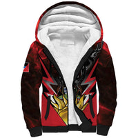 Personalized Antigua and Barbuda Sherpa Hoodie Coat Of Arms With Fallow Deer