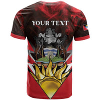 Personalized Antigua and Barbuda T Shirt Coat Of Arms With Fallow Deer