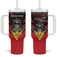 Personalized Antigua and Barbuda Tumbler With Handle Coat Of Arms With Fallow Deer