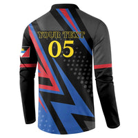 Custom Antigua and Barbuda Cricket Button Sweatshirt Sporty Style