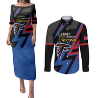 Custom Antigua and Barbuda Cricket Couples Matching Puletasi and Long Sleeve Button Shirt Sporty Style