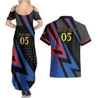 Custom Antigua and Barbuda Cricket Couples Matching Summer Maxi Dress and Hawaiian Shirt Sporty Style