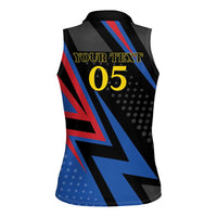 Custom Antigua and Barbuda Cricket Women Sleeveless Polo Shirt Sporty Style