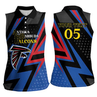 Custom Antigua and Barbuda Cricket Women Sleeveless Polo Shirt Sporty Style