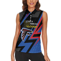 Custom Antigua and Barbuda Cricket Women Sleeveless Polo Shirt Sporty Style