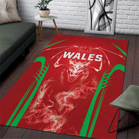 Wales Rugby Area Rug Go Welsh Dragon Unique Style