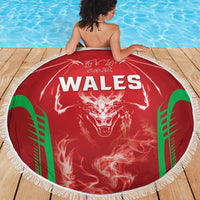 Wales Rugby Beach Blanket Go Welsh Dragon Unique Style