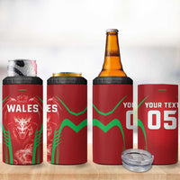 Wales Rugby Custom 4 in 1 Can Cooler Tumbler Go Welsh Dragon Unique Style
