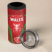 Wales Rugby Custom 4 in 1 Can Cooler Tumbler Go Welsh Dragon Unique Style