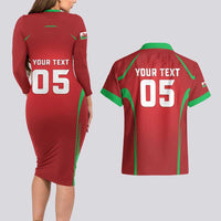 Wales Rugby Custom Couples Matching Long Sleeve Bodycon Dress and Hawaiian Shirt Go Welsh Dragon Unique Style
