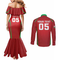 Wales Rugby Custom Couples Matching Mermaid Dress and Long Sleeve Button Shirt Go Welsh Dragon Unique Style