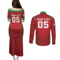 Wales Rugby Custom Couples Matching Puletasi and Long Sleeve Button Shirt Go Welsh Dragon Unique Style