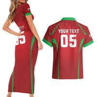 Wales Rugby Custom Couples Matching Short Sleeve Bodycon Dress and Hawaiian Shirt Go Welsh Dragon Unique Style