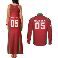 Wales Rugby Custom Couples Matching Tank Maxi Dress and Long Sleeve Button Shirt Go Welsh Dragon Unique Style