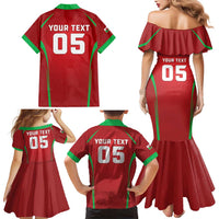 Wales Rugby Custom Family Matching Mermaid Dress and Hawaiian Shirt Go Welsh Dragon Unique Style