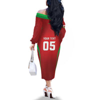 Wales Rugby Custom Family Matching Off The Shoulder Long Sleeve Dress and Hawaiian Shirt Go Welsh Dragon Unique Style