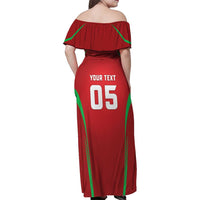 Wales Rugby Custom Family Matching Off Shoulder Maxi Dress and Hawaiian Shirt Go Welsh Dragon Unique Style