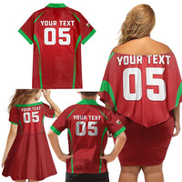 Wales Rugby Custom Family Matching Off Shoulder Short Dress and Hawaiian Shirt Go Welsh Dragon Unique Style