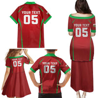 Wales Rugby Custom Family Matching Puletasi and Hawaiian Shirt Go Welsh Dragon Unique Style