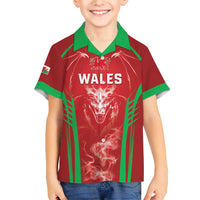Wales Rugby Custom Family Matching Short Sleeve Bodycon Dress and Hawaiian Shirt Go Welsh Dragon Unique Style