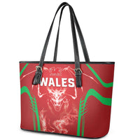 Wales Rugby Leather Tote Bag Go Welsh Dragon Unique Style