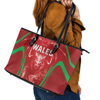 Wales Rugby Leather Tote Bag Go Welsh Dragon Unique Style