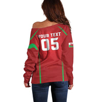 Wales Rugby Custom Off Shoulder Sweater Go Welsh Dragon Unique Style