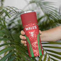 Wales Rugby Custom Skinny Tumbler Go Welsh Dragon Unique Style