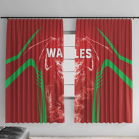 Wales Rugby Window Curtain Go Welsh Dragon Unique Style