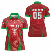Wales Rugby Custom Women Polo Shirt Go Welsh Dragon Unique Style