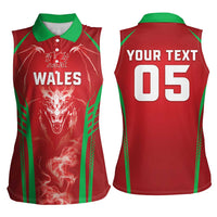 Wales Rugby Custom Women Sleeveless Polo Shirt Go Welsh Dragon Unique Style
