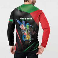 Personalized Martinique Button Sweatshirt The Island Of Flowers