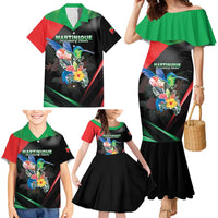 Personalized Martinique Family Matching Mermaid Dress and Hawaiian Shirt The Island Of Flowers