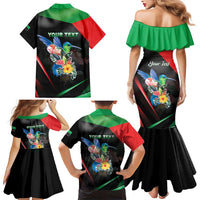 Personalized Martinique Family Matching Mermaid Dress and Hawaiian Shirt The Island Of Flowers