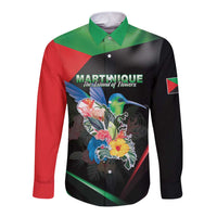 Personalized Martinique Long Sleeve Button Shirt The Island Of Flowers