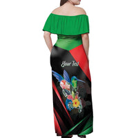 Personalized Martinique Off Shoulder Maxi Dress The Island Of Flowers