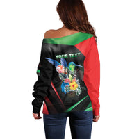 Personalized Martinique Off Shoulder Sweater The Island Of Flowers