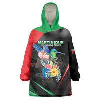 Personalized Martinique Wearable Blanket Hoodie The Island Of Flowers