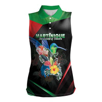 Personalized Martinique Women Sleeveless Polo Shirt The Island Of Flowers